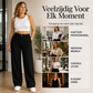 Hoge taille pantalon met rechte pijpen voor dames