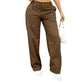 Hoge taille pantalon met rechte pijpen voor dames