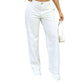 Hoge taille pantalon met rechte pijpen voor dames