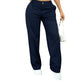 Hoge taille pantalon met rechte pijpen voor dames