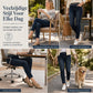 Dames high-waist pull-on slim fit donkerblauwe denim jeans met brede elastische tailleband