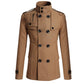 Heren getailleerde double-breasted trenchcoat