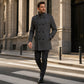 Heren getailleerde double-breasted trenchcoat