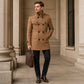 Heren getailleerde double-breasted trenchcoat