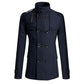 Heren getailleerde double-breasted trenchcoat