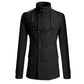 Heren getailleerde double-breasted trenchcoat