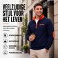 Warme casual sweatshirt met kwartrits voor heren