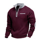 Warme casual sweatshirt met kwartrits voor heren
