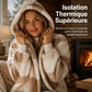Oversized damesvest met capuchon, ruitjesmotief en kleurblokken