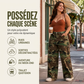 Wijd retro-jeans met camouflageprint voor dames