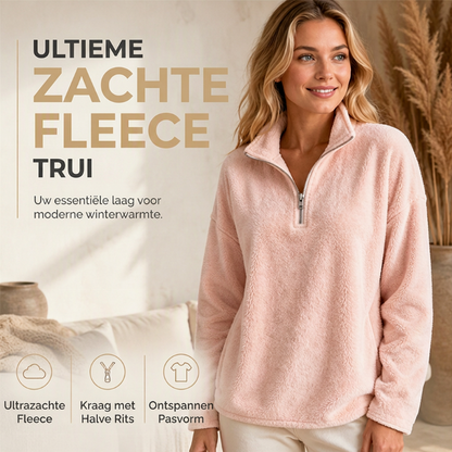 Casual en comfortabele dames-sweater met kwartrits