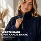 Casual en comfortabele dames-sweater met kwartrits