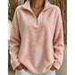 Casual en comfortabele dames-sweater met kwartrits