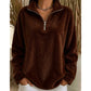 Casual en comfortabele dames-sweater met kwartrits