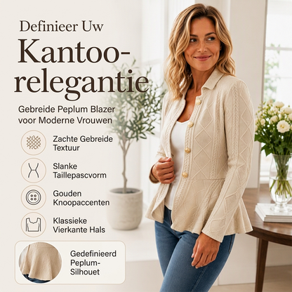 Elegante gerimpelde peplumblazer voor dames