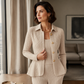 Elegante gerimpelde peplumblazer voor dames