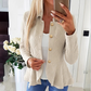 Elegante gerimpelde peplumblazer voor dames