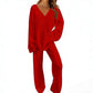 Zachte Lounge Set met V-Hals