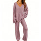 Zachte Lounge Set met V-Hals