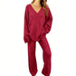 Zachte Lounge Set met V-Hals