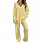 Zachte Lounge Set met V-Hals