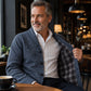 Heren casual vest met knopen en breisel