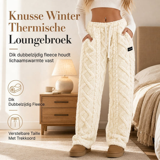 ⏰ Laatste Stuks! Casuele warmte loungebroek voor dames met flanelvoering, zacht gevoerd, hoog draagcomfort, ideaal voor thuis & vrije tijd