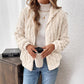 Casual, warme, zachte damesjas met capuchon