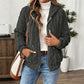 Casual, warme, zachte damesjas met capuchon