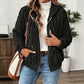 Casual, warme, zachte damesjas met capuchon