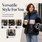 Women's Patchwork Hooded Puffer Jacket