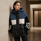 Women's Patchwork Hooded Puffer Jacket
