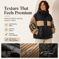 Pufferjack met capuchon en patchwork voor dames