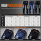 Heren stretch slim fit jeans met scheuren