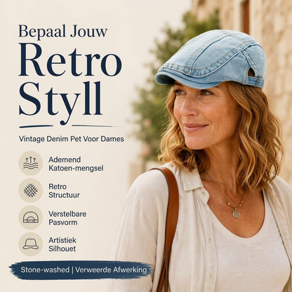 ✨ Tijdelijke Korting 🧢 Unisex Vintage Gedistresseerde Baret & Platte Pet – Retro Stijlvol Design voor Elke Dag