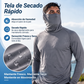 Lichtgewicht, sneldrogende hoodie voor heren met UV-bescherming, geïntegreerde gezichtsbescherming, vierwegstretch en zweetabsorberende eigenschappen