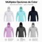Lichtgewicht, sneldrogende hoodie voor heren met UV-bescherming, geïntegreerde gezichtsbescherming, vierwegstretch en zweetabsorberende eigenschappen