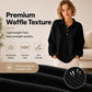 Casual wafelgebreide top voor dames