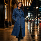 Lange denimjas met dubbele knoopsluiting voor dames