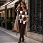 Damesset met bedrukte langemouwen top en leggings