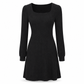 Dames Jurk met Vierkante Hals, Babydoll-model met Zakken