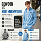 Heren set met geometrische print, jack met volledige rits en broek