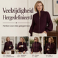 Dames gebreide trui met lanternmouwen en rits