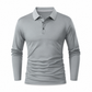 T-shirt met lange mouwen en kraag voor heren