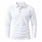 T-shirt met lange mouwen en kraag voor heren