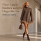 Oversized gebreide jurk met mock neck en ruche van tule