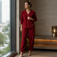 Vrouwen casual corduroy 2-delige set