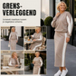 Tweedelige set voor dames: gebreide trui & midi rok