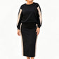 Tweedelige set voor dames: gebreide trui & midi rok