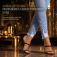 Dames Lichtblauwe Met Parel Versierde Slim Fit Skinny Jeans met Onafgewerkte Gerafelde Taille en Gerafelde Gescheurde Enkelsboorden